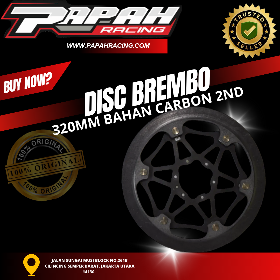 PIRINGAN CAKRAM DISC BREMBO 320MM BAHAN CARBON 2ND